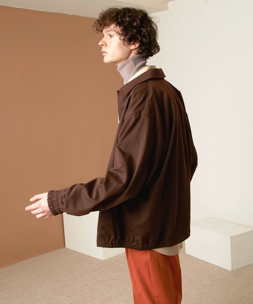 EMMA CLOTHES(エマクローズ)の「TRストレッチ オーバーサイズ ルーズスリーブ ブルゾン【EMMA CLOTHES/エマクローズ】(ブルゾン・メンズ・ブラック/スモークグレー/ブルー系その他/チャコール/ブラウン系その他/ベージュ系その他・FREE)」の18枚目の写真