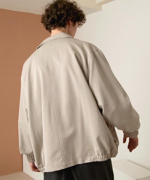 EMMA CLOTHES(エマクローズ)の「TRストレッチ オーバーサイズ ルーズスリーブ ブルゾン【EMMA CLOTHES/エマクローズ】(ブルゾン・メンズ・ブラック/スモークグレー/ブルー系その他/チャコール/ブラウン系その他/ベージュ系その他・FREE)」の14枚目の写真