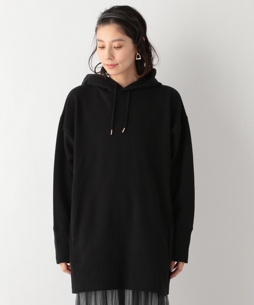 LEPSIM（レプシィム）の「軽やかチュニックパーカー 932959（パーカー・レディース・ブラック/キャメル/グレイッシュベージュ・FREE）」の7枚目の写真