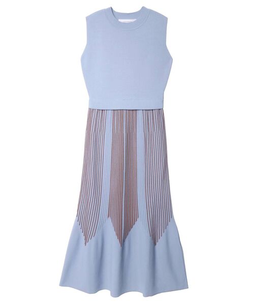 LAGUNAMOON（ラグナムーン）の「バイカラーラインニットワンピース（ワンピース・レディース・ベージュ/ブラック/ブルー・SMALL/MEDIUM）」の16枚目の写真