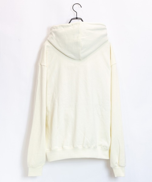 muahmuah（ムーアムーア）の「MUAHMUAH-ロゴ切替プルパーカー/ムアムア（パーカー・レディース・ホワイト/ブラック/ピンク・FREE）」の4枚目の写真