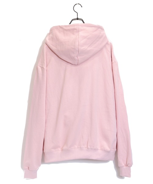 muahmuah（ムーアムーア）の「MUAHMUAH-ロゴ切替プルパーカー/ムアムア（パーカー・レディース・ホワイト/ブラック/ピンク・FREE）」の8枚目の写真