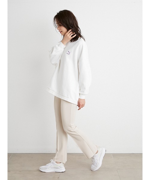 PUMA（プーマ）の「【 SNIDEL×PUMA 】クルースウェット（Tシャツ/カットソー・レディース・ホワイト/ラベンダー・FREE）」の13枚目の写真