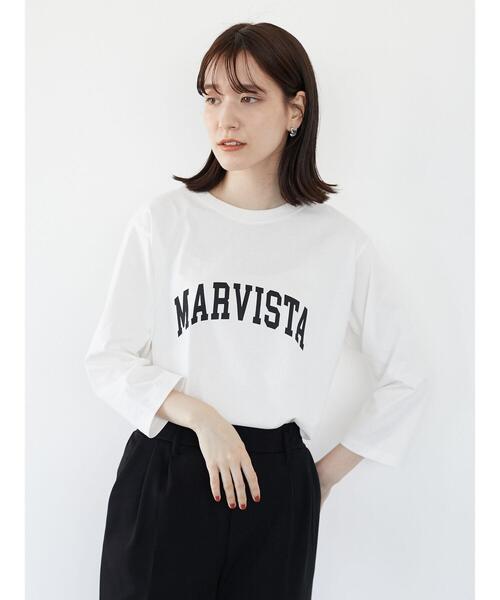 Green Parks(グリーンパークス)の「アーチロゴPtプルオーバー*(Tシャツ/カットソー・レディース・ライトグレー/ブラック/ネイビー/オフホワイト・FREE)」の6枚目の写真