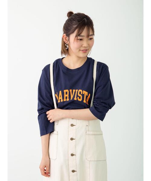 Green Parks(グリーンパークス)の「アーチロゴPtプルオーバー*(Tシャツ/カットソー・レディース・ライトグレー/ブラック/ネイビー/オフホワイト・FREE)」の17枚目の写真