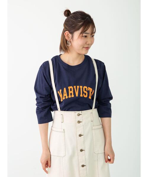 Green Parks(グリーンパークス)の「アーチロゴPtプルオーバー*(Tシャツ/カットソー・レディース・ライトグレー/ブラック/ネイビー/オフホワイト・FREE)」の18枚目の写真