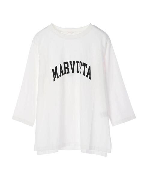 Green Parks(グリーンパークス)の「アーチロゴPtプルオーバー*(Tシャツ/カットソー・レディース・ライトグレー/ブラック/ネイビー/オフホワイト・FREE)」の10枚目の写真