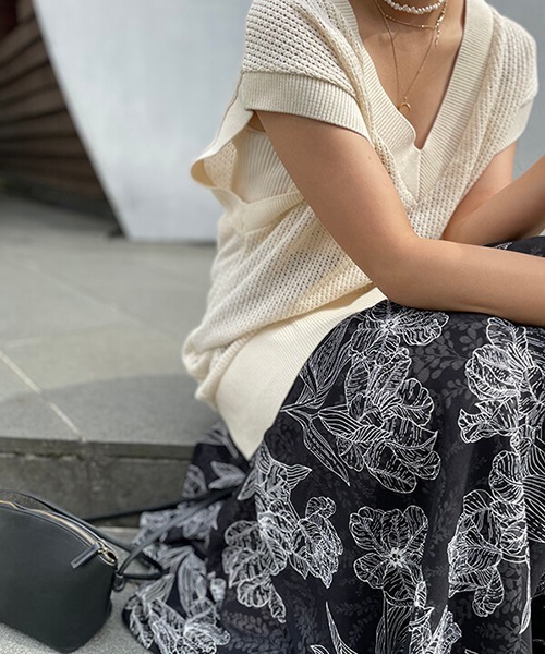 CREDONA(クレドナ)の「リバーシブルボタニカルSK(スカート・レディース・ブラック・FREE)」の20枚目の写真