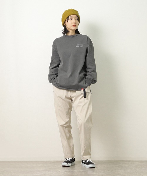 Manhattan Portage(マンハッタンポーテージ)の「【 Manhattan Portage / マンハッタンポーテージ 】 ロングスリーブ スリット プリントTシャツ 21FWMPL065 NSB(Tシャツ/カットソー・レディース・ダークブラウン/チャコール・FREE)」の11枚目の写真