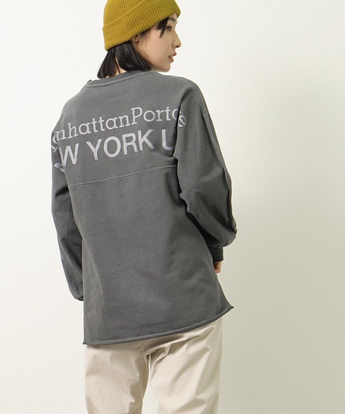 Manhattan Portage(マンハッタンポーテージ)の「【 Manhattan Portage / マンハッタンポーテージ 】 ロングスリーブ スリット プリントTシャツ 21FWMPL065 NSB(Tシャツ/カットソー・レディース・ダークブラウン/チャコール・FREE)」の7枚目の写真