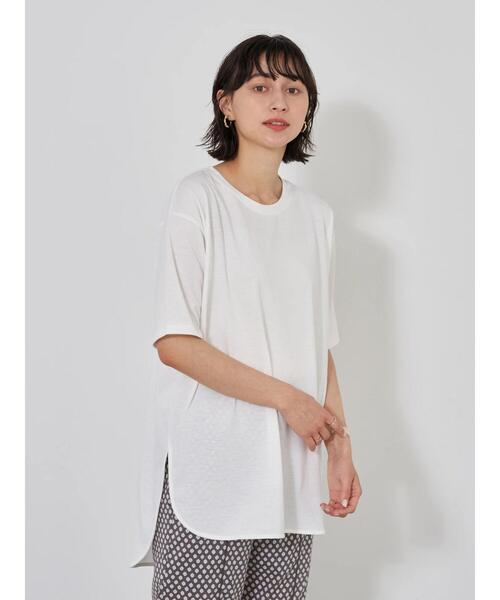 earth music&ecology（アースミュージックアンドエコロジー）の「SET2点透かし編ニットベスト+ラウンドヘムチュニック ＊（ベスト・レディース・ベージュ/ミント/その他8・FREE）」の22枚目の写真