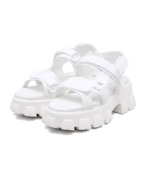 Figments（フィグメンツ）の「スポーツサンダル（サンダル・レディース・ホワイト/ブラック・SMALL/MEDIUM）」の4枚目の写真