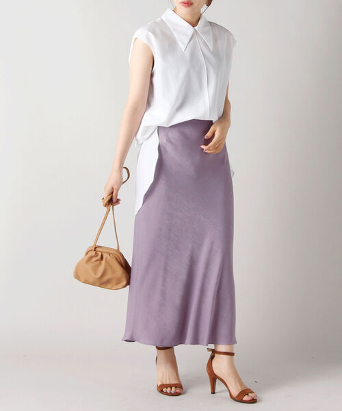 NOLLEY’S Sophi(ノーリーズソフィ)の「◇【WEB限定カラーあり】シアーノースリーブシャツ(シャツ/ブラウス・レディース・ホワイト/サックスブルー/ミント/ブラック・38/36)」の5枚目の写真