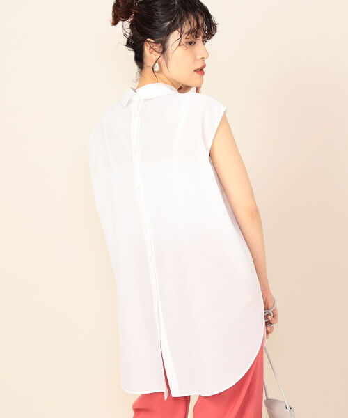 NOLLEY’S Sophi(ノーリーズソフィ)の「◇【WEB限定カラーあり】シアーノースリーブシャツ(シャツ/ブラウス・レディース・ホワイト/サックスブルー/ミント/ブラック・38/36)」の17枚目の写真