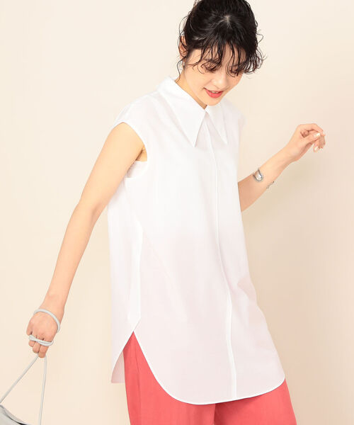NOLLEY’S Sophi(ノーリーズソフィ)の「◇【WEB限定カラーあり】シアーノースリーブシャツ(シャツ/ブラウス・レディース・ホワイト/サックスブルー/ミント/ブラック・38/36)」の18枚目の写真