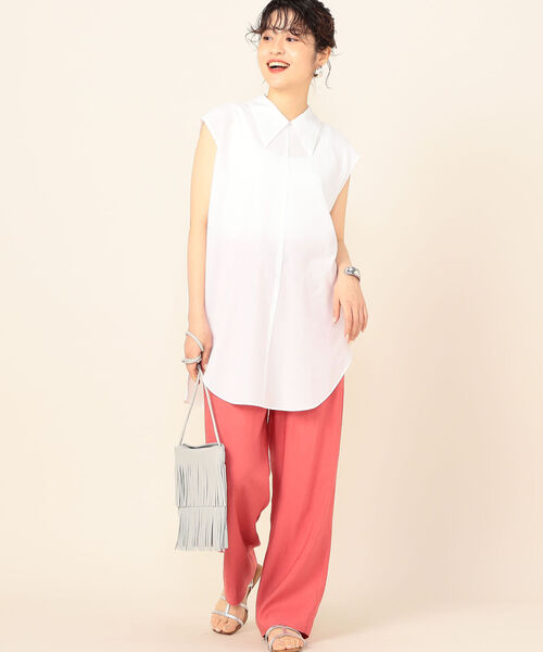 NOLLEY’S Sophi(ノーリーズソフィ)の「◇【WEB限定カラーあり】シアーノースリーブシャツ(シャツ/ブラウス・レディース・ホワイト/サックスブルー/ミント/ブラック・38/36)」の19枚目の写真