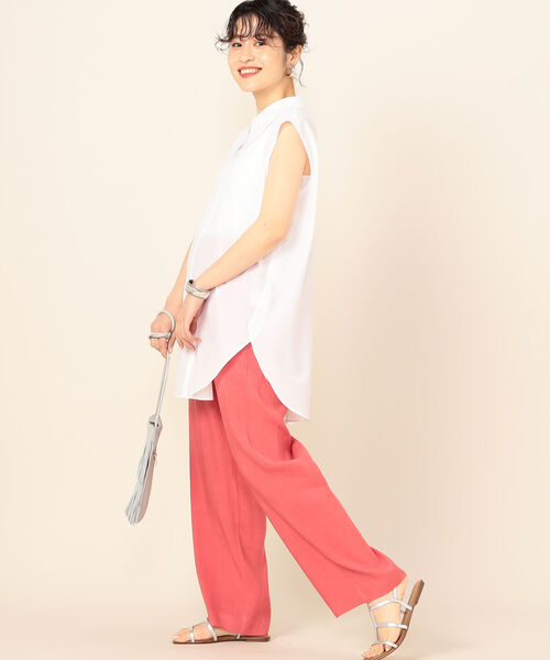NOLLEY’S Sophi(ノーリーズソフィ)の「◇【WEB限定カラーあり】シアーノースリーブシャツ(シャツ/ブラウス・レディース・ホワイト/サックスブルー/ミント/ブラック・38/36)」の20枚目の写真