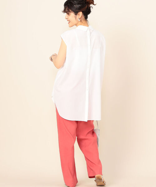 NOLLEY’S Sophi(ノーリーズソフィ)の「◇【WEB限定カラーあり】シアーノースリーブシャツ(シャツ/ブラウス・レディース・ホワイト/サックスブルー/ミント/ブラック・38/36)」の21枚目の写真