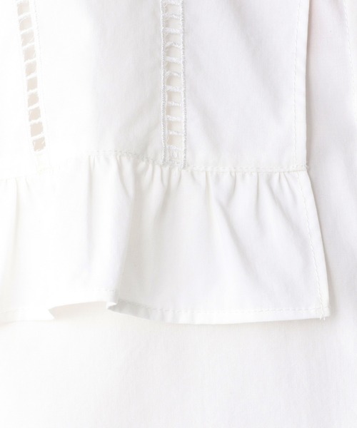 A part by（アパートバイ）の「Coフリルビッグカラーノースリーブブラウス　950394（シャツ/ブラウス・レディース・オフホワイト/ブラック/グリーン・FREE）」の21枚目の写真