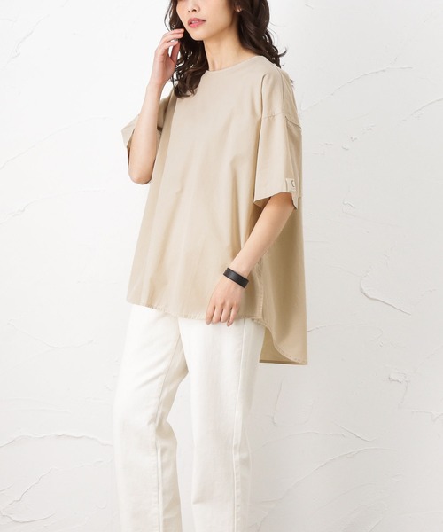 EDWIN（エドウィン）の「EDWIN エドウィン C17 シーセブンティーン クルーバックフェイクレイヤードシャツ（シャツ/ブラウス・レディース・ベージュ・M/L）」の8枚目の写真