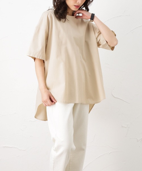 EDWIN（エドウィン）の「EDWIN エドウィン C17 シーセブンティーン クルーバックフェイクレイヤードシャツ（シャツ/ブラウス・レディース・ベージュ・M/L）」の14枚目の写真