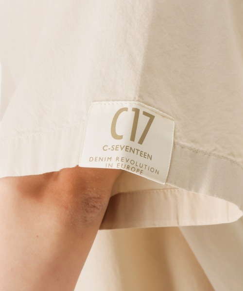 EDWIN（エドウィン）の「EDWIN エドウィン C17 シーセブンティーン クルーバックフェイクレイヤードシャツ（シャツ/ブラウス・レディース・ベージュ・M/L）」の9枚目の写真