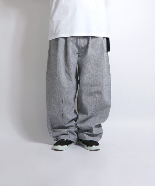 ILL'S（イルズ）の「ILL'S / イルズ デニムワイドパンツ（デニムパンツ・メンズ・ネイビー/ブルー/ブルー系その他/グレー・M/L）」の4枚目の写真