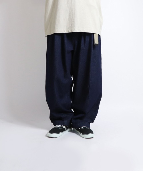 ILL'S（イルズ）の「ILL'S / イルズ デニムワイドパンツ（デニムパンツ・メンズ・ネイビー/ブルー/ブルー系その他/グレー・M/L）」の5枚目の写真