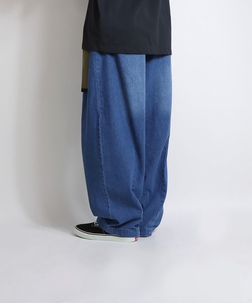 ILL'S（イルズ）の「ILL'S / イルズ デニムワイドパンツ（デニムパンツ・メンズ・ネイビー/ブルー/ブルー系その他/グレー・M/L）」の10枚目の写真