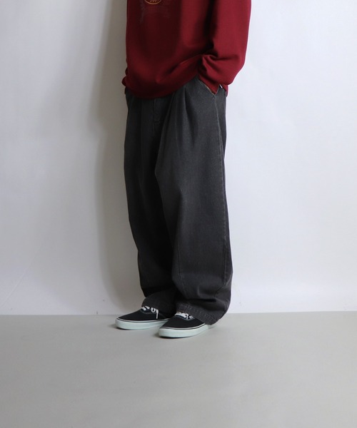 ILL'S（イルズ）の「ILL'S / イルズ デニムワイドパンツ（デニムパンツ・メンズ・ネイビー/ブルー/ブルー系その他/グレー・M/L）」の16枚目の写真