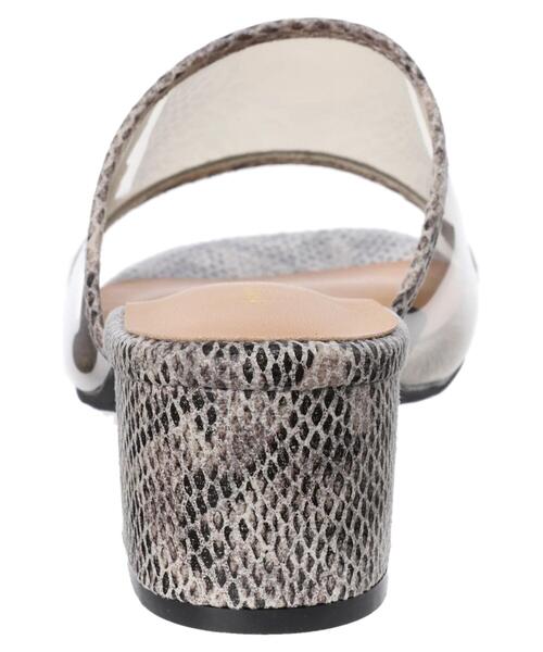 Green　Parks（グリーンパークス）の「・Una gardenia スクエアミュール＊（サンダル・レディース・ベージュ/パイソン/ホワイト/ナチュラル/ブラック・L/M）」の7枚目の写真