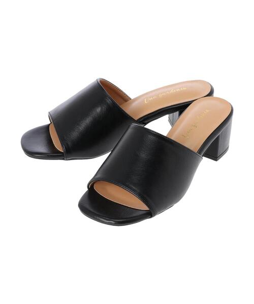 Green　Parks（グリーンパークス）の「・Una gardenia スクエアミュール＊（サンダル・レディース・ベージュ/パイソン/ホワイト/ナチュラル/ブラック・L/M）」の12枚目の写真