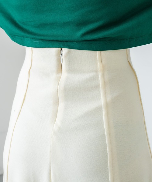 RASVOA(ラスボア)の「ハイスリットスカート(スカート・レディース・ベージュ/グレー/アイボリー/ブラック・FREE)」の19枚目の写真