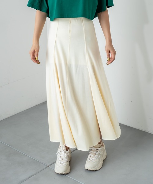 RASVOA(ラスボア)の「ハイスリットスカート(スカート・レディース・ベージュ/グレー/アイボリー/ブラック・FREE)」の18枚目の写真