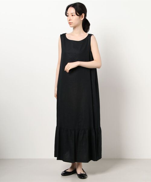 リネンボートネックノースリーブミディ丈ワンピース ワンピース Benetton ワンピース Colors United Of Benetton Benetton ベネトンユナイテッドカラーズオブベネトン のファッション Colors セール