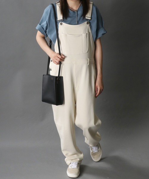 SITRY（シトリー）の「Sweat Overalls/スウェット オーバーオール（サロペット/オーバーオール・メンズ・ブラック/グレイッシュベージュ/インディゴブルー/オフホワイト・M/L）」の2枚目の写真