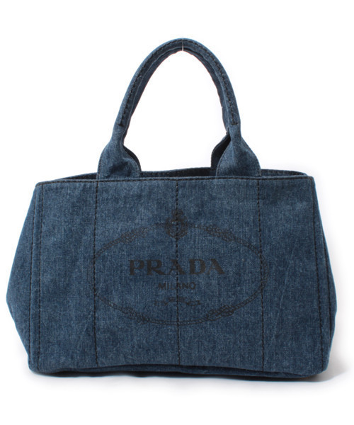 PRADA(プラダ)の「CANAPA デニムトートバッグ(トートバッグ・レディース・ブルー・-)」の1枚目の写真