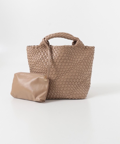 RODE SKO（ロデスコ）の「ANJE プチ編み込みトートバッグ（トートバッグ・レディース・ベージュ/オフホワイト/ミント・ONE）」の15枚目の写真