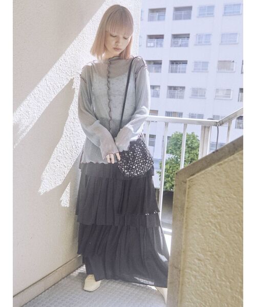 merry jenny（メリージェニー）の「グリッターエアリーメロウチュニック（チュニック・レディース・アイボリー/ピンク/ライトブルー/ダークネイビー・FREE）」の11枚目の写真