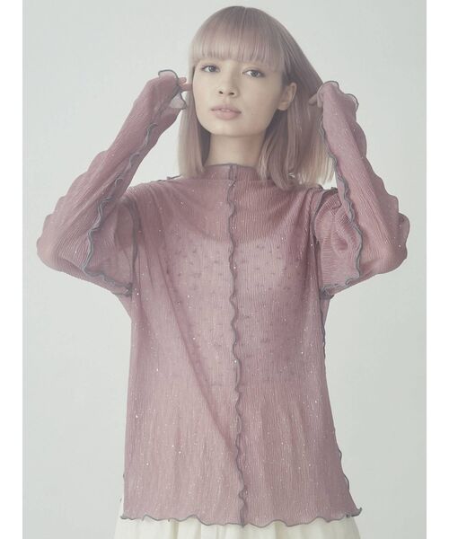 merry jenny（メリージェニー）の「グリッターエアリーメロウチュニック（チュニック・レディース・アイボリー/ピンク/ライトブルー/ダークネイビー・FREE）」の14枚目の写真