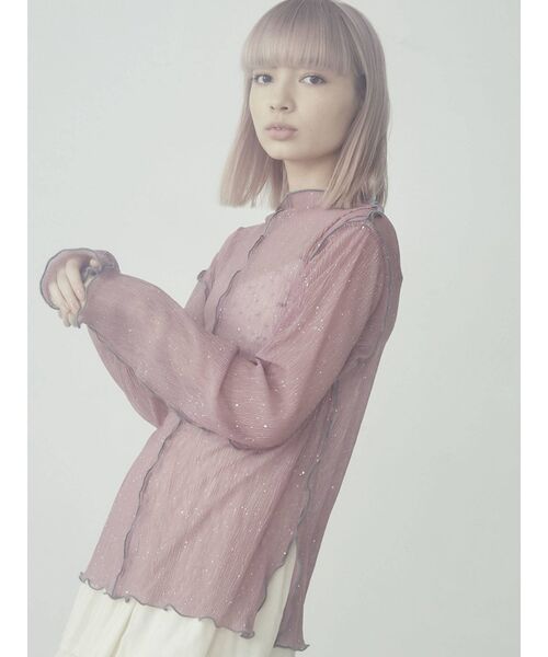 merry jenny（メリージェニー）の「グリッターエアリーメロウチュニック（チュニック・レディース・アイボリー/ピンク/ライトブルー/ダークネイビー・FREE）」の16枚目の写真