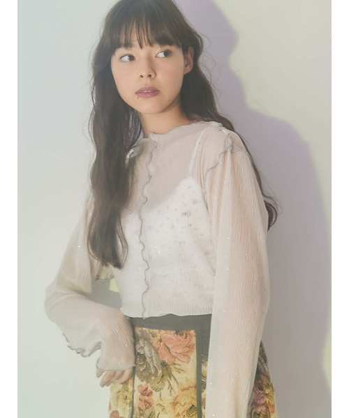 merry jenny（メリージェニー）の「グリッターエアリーメロウチュニック（チュニック・レディース・アイボリー/ピンク/ライトブルー/ダークネイビー・FREE）」の22枚目の写真
