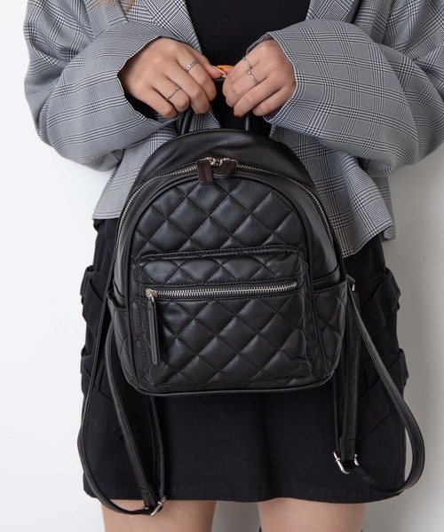 WEGO(ウィゴー)の「WEGO/ポケットミニリュック(バックパック/リュック・レディース・ブラック/ブラウン/その他1/オフホワイト・FREE)」の4枚目の写真