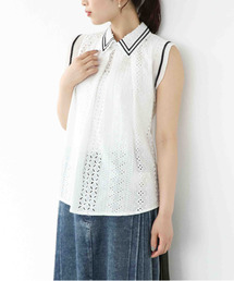 Three Four Time | レース刺繍ノースリーブブラウス(シャツ/ブラウス)