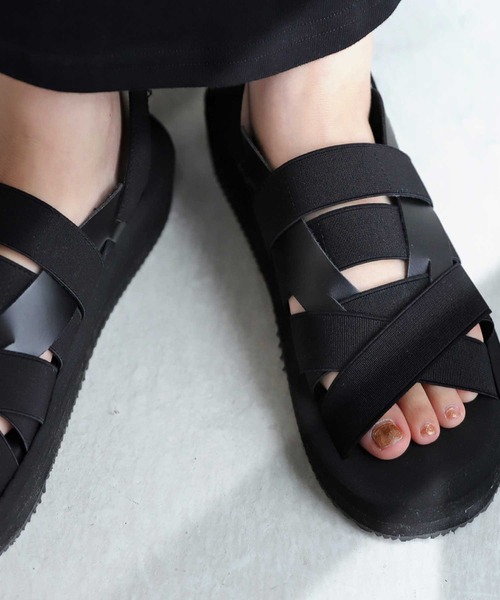 antiqua（アンティカ）の「「超軽量。」ゴムサンダル（サンダル・レディース・ブラック・LL/S/M/L）」の8枚目の写真