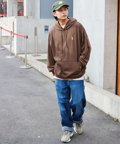 U.S. POLO ASSN.(ユーエスポロアッスン)の「U.S. POLO ASSN. /ユーエスポロアッスン 別注 ワンポイント刺繍ロゴ オーバーサイズ 裏毛プルオーバーパーカー(パーカー・レディース・ホワイト/ブラック/ネイビー/ブラウン/ブルー/グリーン/ダークグレー/オートミール/杢グレー/ピンク系/ブルー系/オレンジ/ワインレッド・M/L)」の18枚目の写真