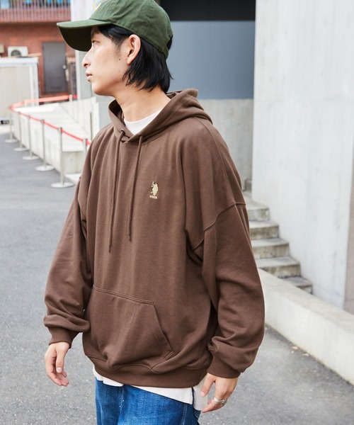 U.S. POLO ASSN.(ユーエスポロアッスン)の「U.S. POLO ASSN. /ユーエスポロアッスン 別注 ワンポイント刺繍ロゴ オーバーサイズ 裏毛プルオーバーパーカー(パーカー・レディース・ホワイト/ブラック/ネイビー/ブラウン/ブルー/グリーン/ダークグレー/オートミール/杢グレー/ピンク系/ブルー系/オレンジ/ワインレッド・M/L)」の16枚目の写真