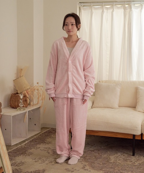 FRUIT OF THE LOOM】ボアルームウエア 上下セット（カーディガン