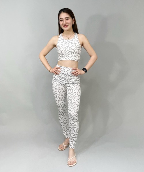 Ungrid（アングリッド）の「【ムラサキスポーツ別注】UNGRID/アングリッド 水陸両用 /小花柄フィットネスレギンス/セットアップ対応   61314（レギンス/スパッツ・レディース・グリーン/ホワイト・L/M）」の9枚目の写真