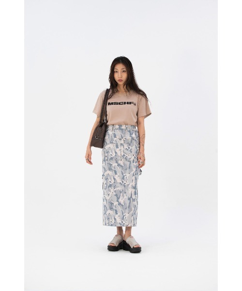 MSCHF（ミスチーフ）の「2021 CALL OUT_MSCHF CREWNECK T-SHIRT（Tシャツ/カットソー・レディース・ホワイト/ブラック/ベージュ/カーキ・FREE）」の10枚目の写真